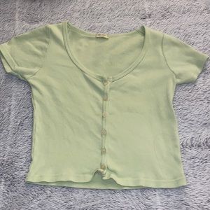 PacSun Brandy Melville green button up